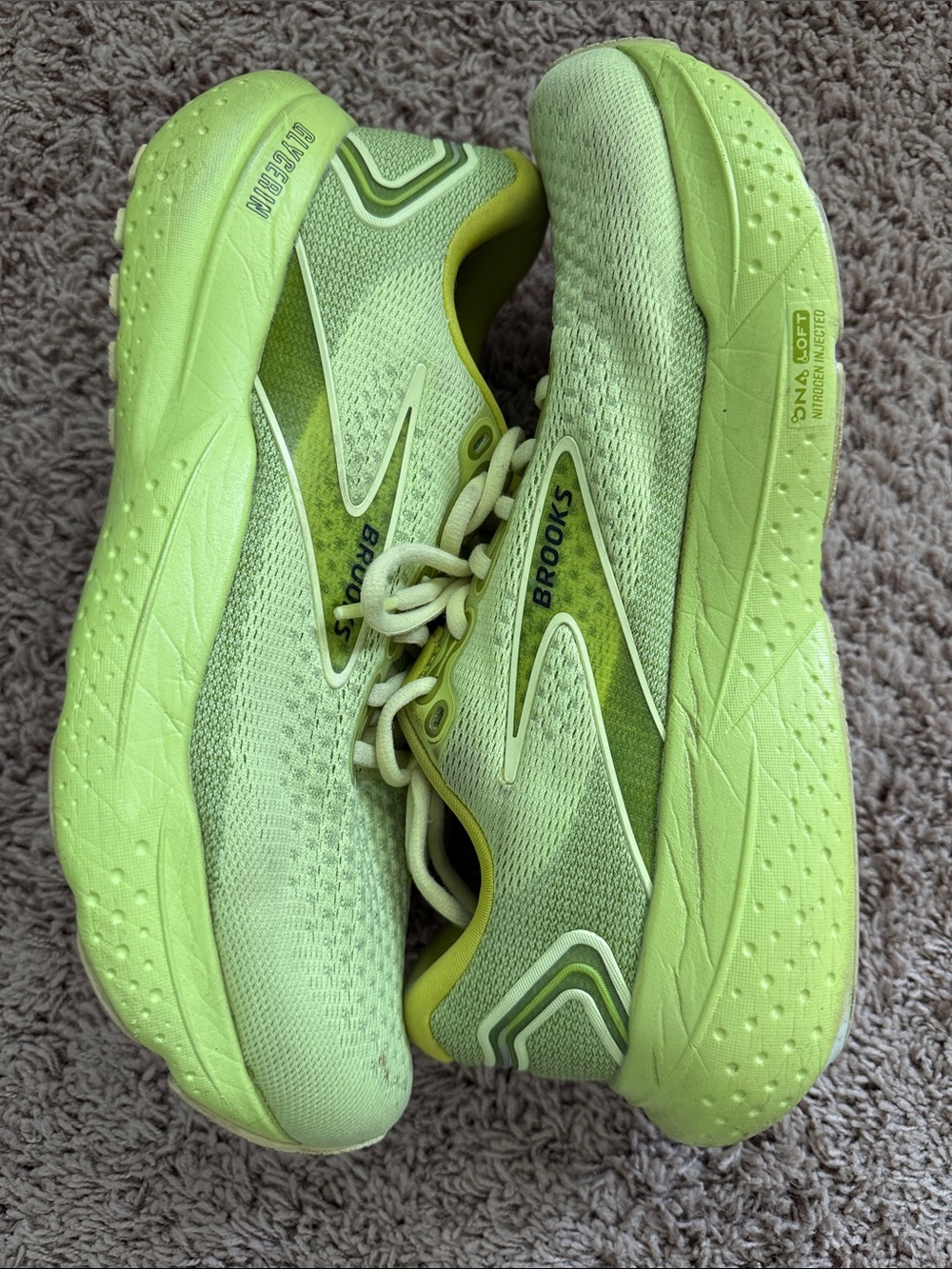 Brooks GLYCERIN High-Visibility Lime Green Running Shoes